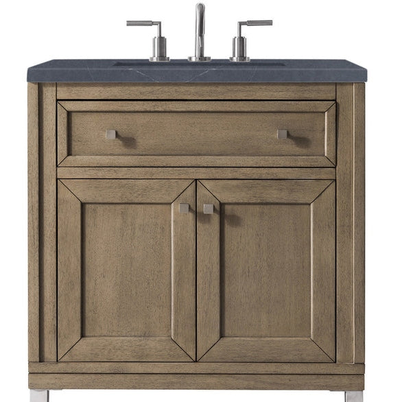 James Martin Vanities Chicago Collection 30 in. Single Vanity in Whitewashed Walnut with Countertop Options - 305-V30-WWW-3AF