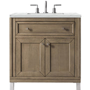 James Martin Vanities Chicago Collection 30 in. Single Vanity in Whitewashed Walnut with Countertop Options - 305-V30-WWW-3AF