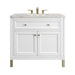 James Martin Vanities Chicago Collection 36 in. Single Vanity in Glossy White with Countertop Options - 305-V36-GW-3AF