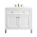 James Martin Vanities Chicago Collection 36 in. Single Vanity in Glossy White with Countertop Options - 305-V36-GW-3AF