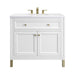 James Martin Vanities Chicago Collection 36 in. Single Vanity in Glossy White with Countertop Options - 305-V36-GW-3AF