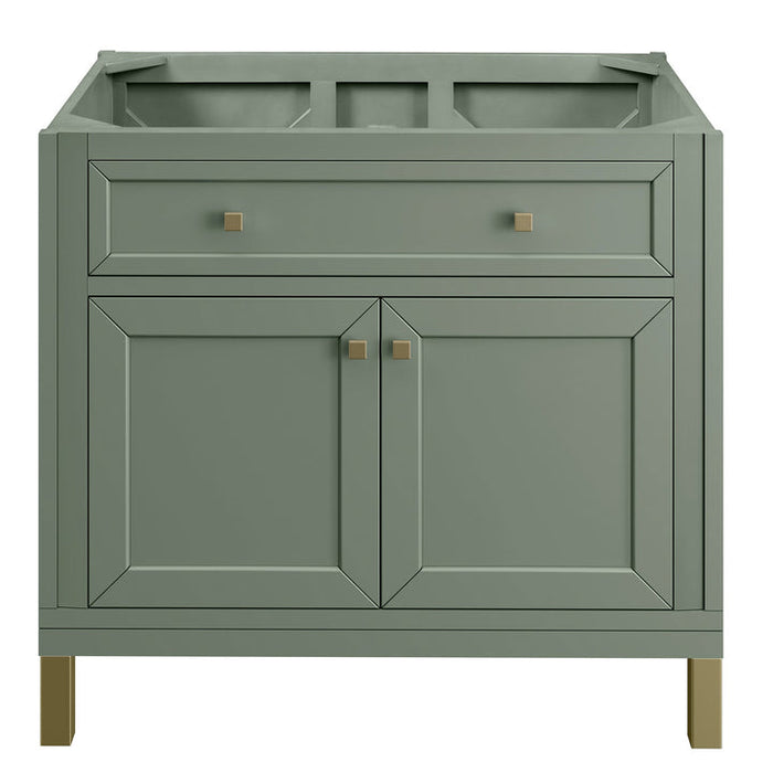 James Martin Vanities Chicago Collection 36 in. Single Vanity in Smokey Celadon, Cabinet Only - 305-V36-SC