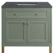 James Martin Vanities Chicago Collection 36 in. Single Vanity in Smokey Celadon with Countertop Options - 305-V36-SC-3AF