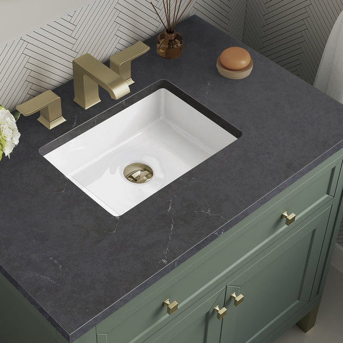 James Martin Vanities Chicago Collection 36 in. Single Vanity in Smokey Celadon with Countertop Options - 305-V36-SC-3AF