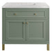 James Martin Vanities Chicago Collection 36 in. Single Vanity in Smokey Celadon with Countertop Options - 305-V36-SC-3AF