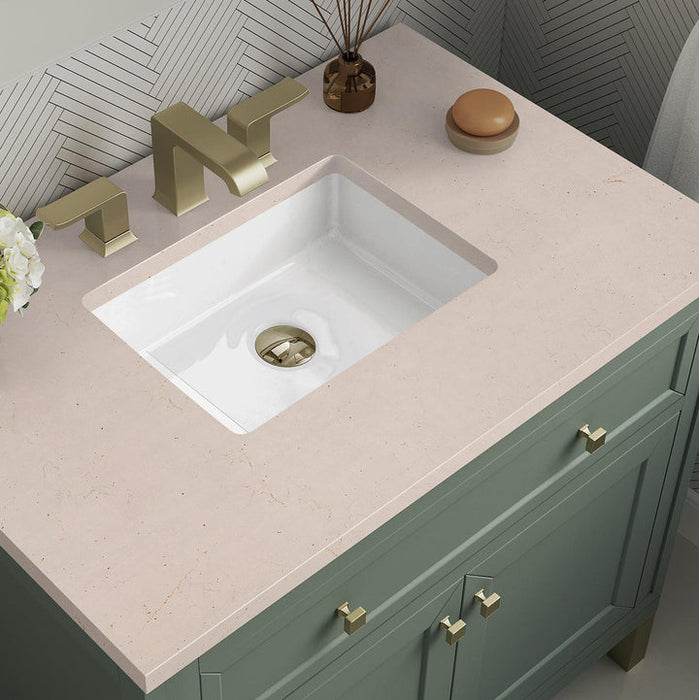 James Martin Vanities Chicago Collection 36 in. Single Vanity in Smokey Celadon with Countertop Options - 305-V36-SC-3AF