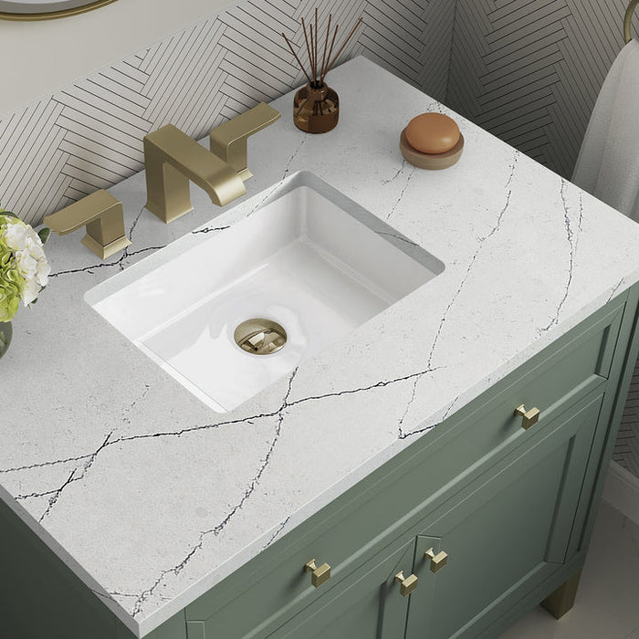 James Martin Vanities Chicago Collection 36 in. Single Vanity in Smokey Celadon with Countertop Options - 305-V36-SC-3AF