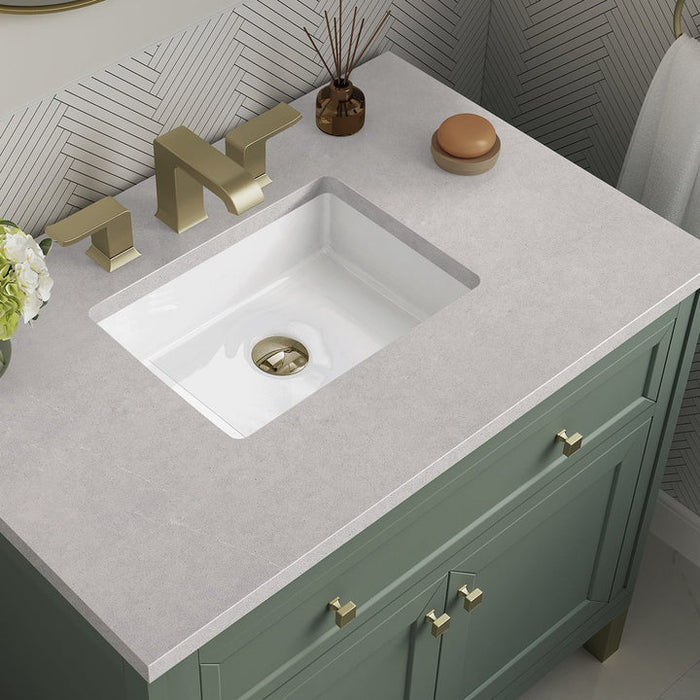 James Martin Vanities Chicago Collection 36 in. Single Vanity in Smokey Celadon with Countertop Options - 305-V36-SC-3AF