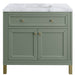 James Martin Vanities Chicago Collection 36 in. Single Vanity in Smokey Celadon with Countertop Options - 305-V36-SC-3AF