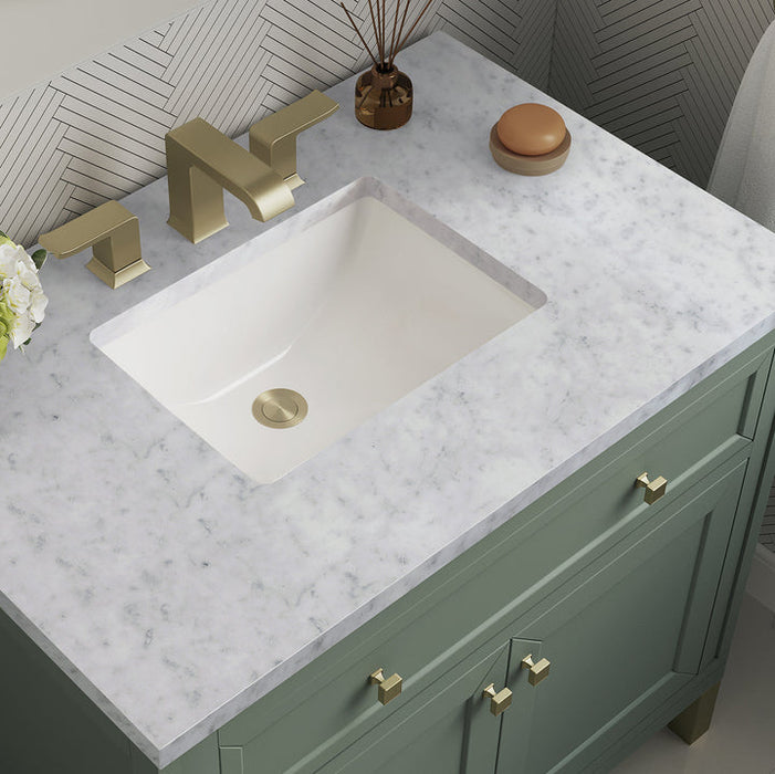 James Martin Vanities Chicago Collection 36 in. Single Vanity in Smokey Celadon with Countertop Options - 305-V36-SC-3AF