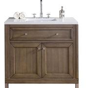 James Martin Vanities Chicago Collection 36 in. Single Vanity in Whitewashed Walnut with Countertop Options - 305-V36-WWW-3AF