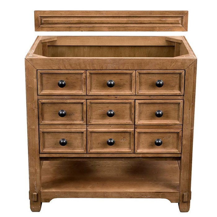 James Martin Vanities Malibu Collection 36 in. Single Vanity in Honey Alder, Cabinet Only - 500-V36-HON