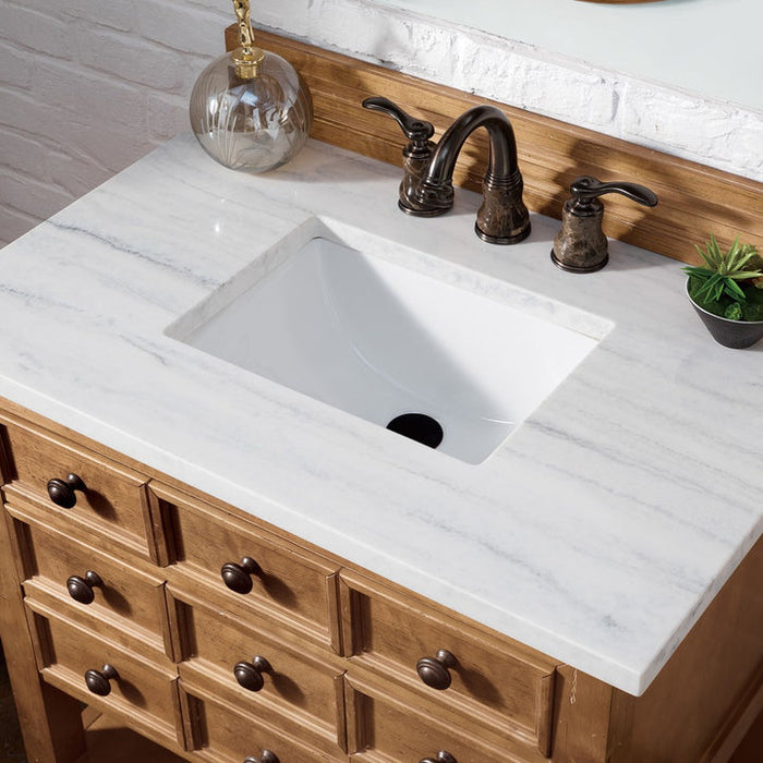 James Martin Vanities Malibu Collection 36 in. Single Vanity in Honey Alder with Countertop Options - 500-V36-HON-3AF