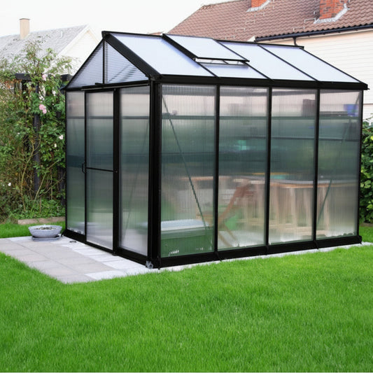 Janssens  8x10x8.5 ft Royal Victorian VI 23 Greenhouse Kit - Closeout - VI-23-POLY-BLACK
