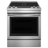 JennAir – 6.4 Cu. Ft. Self-Cleaning Slide-In Electric Convection Range – Silver - ae36