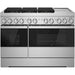 JennAir – NOIR 6.3 Cu. Ft. Freestanding Double Oven Dual Fuel True Convection Range with Self-Cleaning and Griddle – Floating black glass - eo87