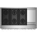 JennAir – NOIR 6.3 Cu. Ft. Freestanding Double Oven Dual Fuel True Convection Range with Self-Cleaning and Griddle – Floating black glass - eo87