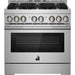 JennAir – RISE 5.1 Cu. Ft. Self-Cleaning Freestanding Gas Convection Range – Stainless steel - gas43l