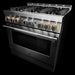 JennAir – RISE 5.1 Cu. Ft. Self-Cleaning Freestanding Gas Convection Range – Stainless steel - gas43l