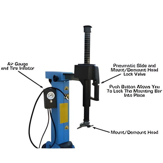 Atlas TC755 Tilt-Back Rim-Clamp Tire Changer w/ Beadblaster - ATEATTC755-FPD