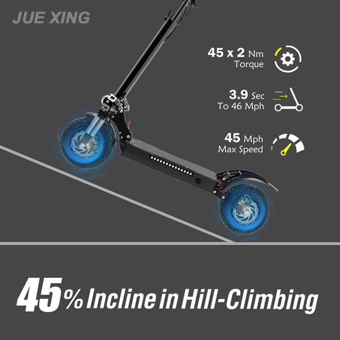 Jue Xing Electric Scooter for Adults Dual Drive 2600W Motor,52V20AH Battery up to 45MPH & 40 Miles - es186