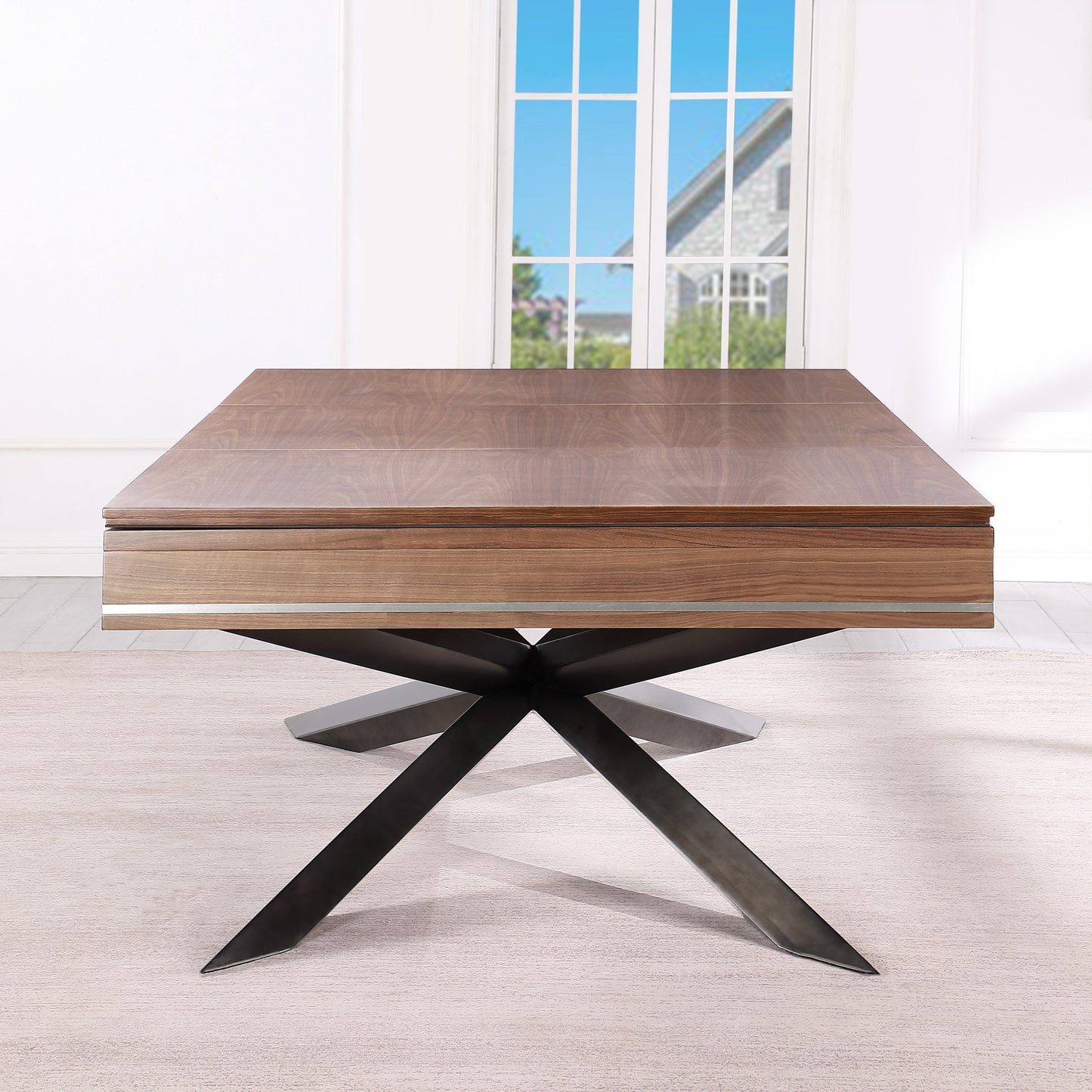 Playcraft Astral 8' Slate Pool Table, Walnut - PTASTWAB08