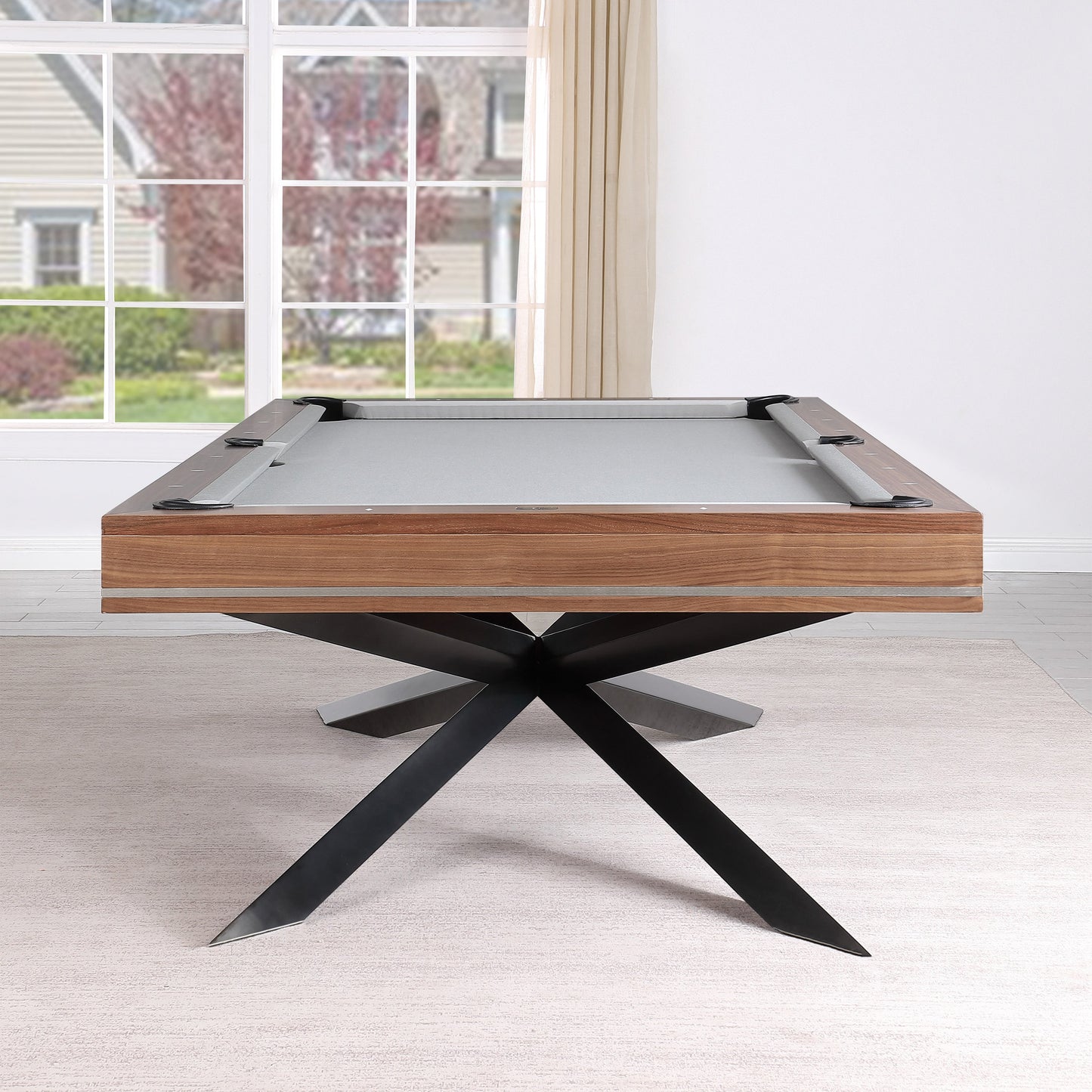 Playcraft Astral 8' Slate Pool Table, Walnut - PTASTWAB08