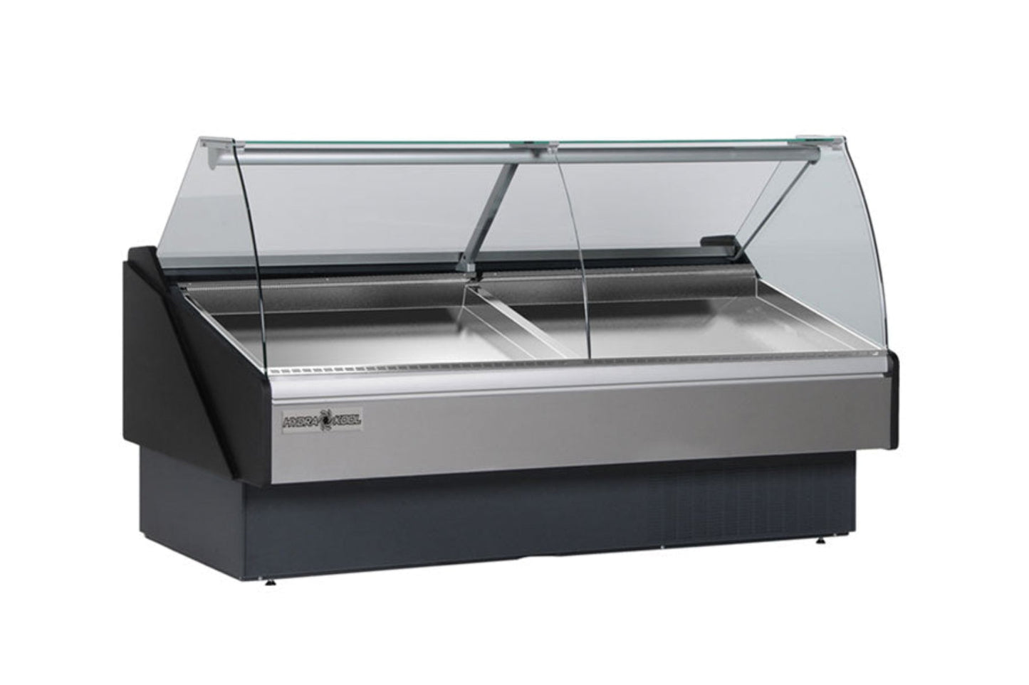 Hydra-Kool  | 60" Wide Self Contained Curved Glass Seafood Display Case - KFM-SC-60-S