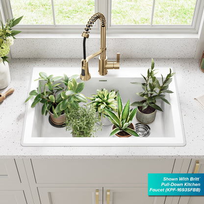 KRAUS Forteza 33” Granite Dual Mount White Kitchen Sink - KGD-54WHITE
