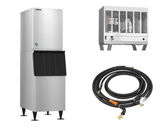 Hoshizaki Bundle - KM-520MRJZ Remote Cooled Crescent Cuber Ice Maker | URC-5FZ Remote Condenser | B-300SF Ice Bin | HS-5588 Tubing Kit - KM-520MRJZBUNDLE