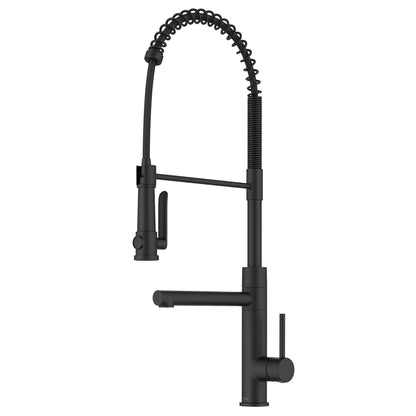 KRAUS Artec Pro 2-Function Single Handle Pull Down Kitchen Faucet in Matte Black