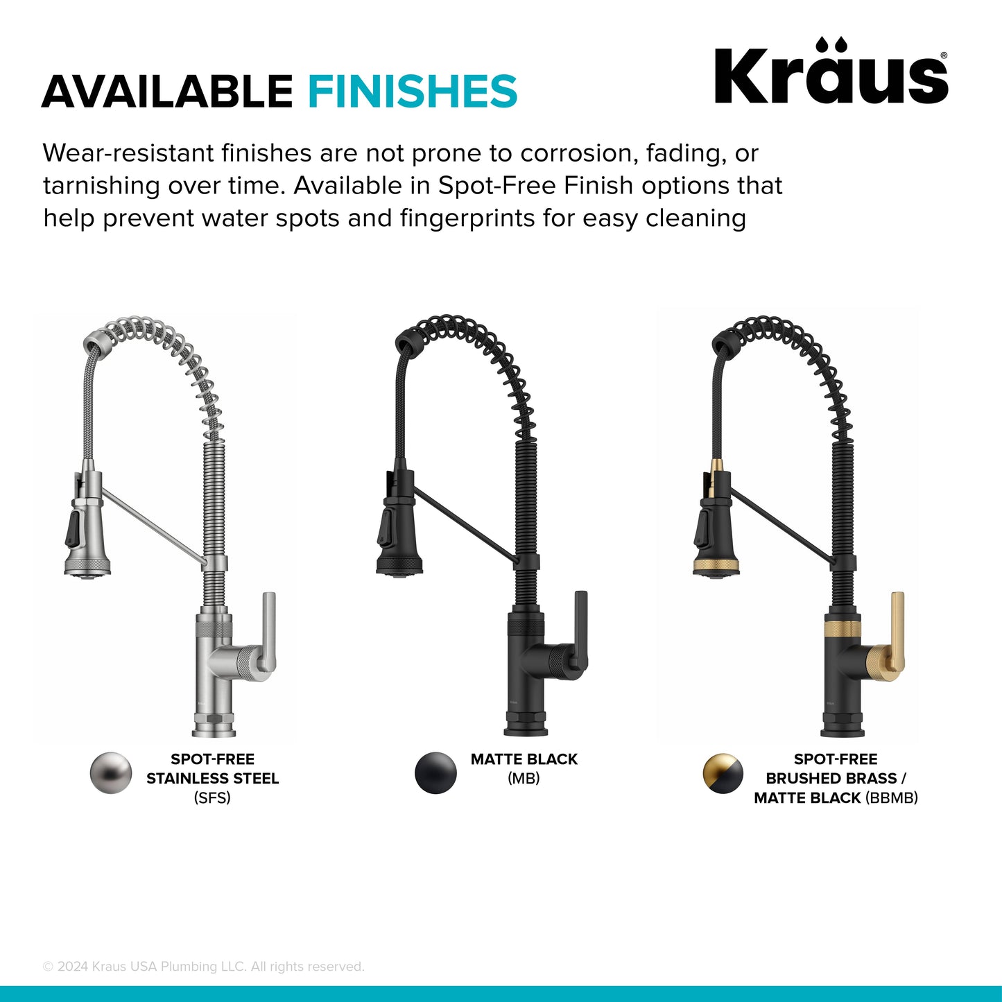 KRAUS Allyn Single Handle Pull Down Kitchen Faucet in Matte Black - KPF-4110MB
