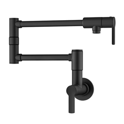 KRAUS Oletto Wall Mount Pot Filler in Matte Black - KPF-5001MB