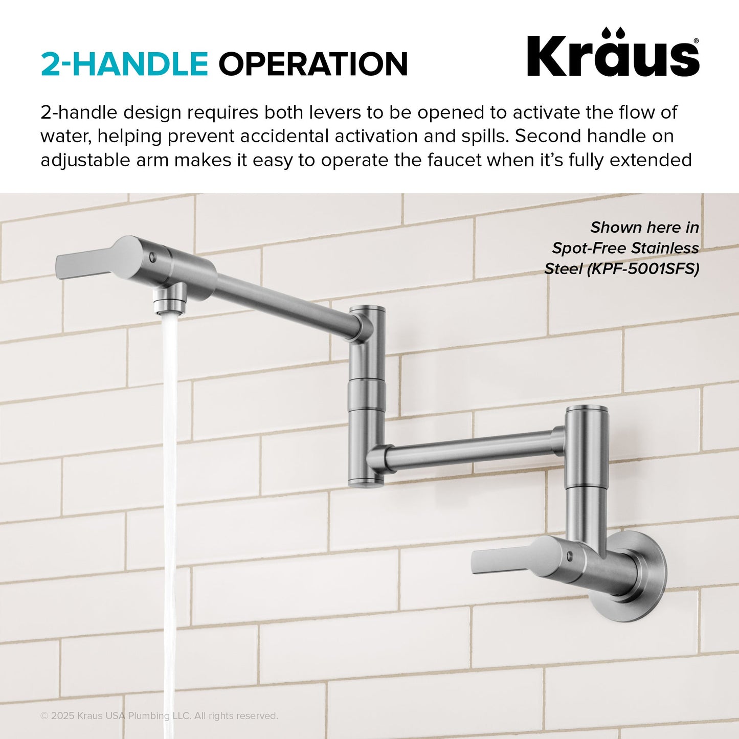 KRAUS Oletto Wall Mount Pot Filler in Antique Champagne Bronze - KPF-5001SFACB