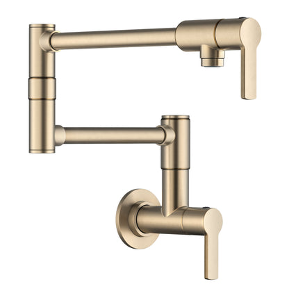 KRAUS Oletto Wall Mount Pot Filler in Antique Champagne Bronze - KPF-5001SFACB