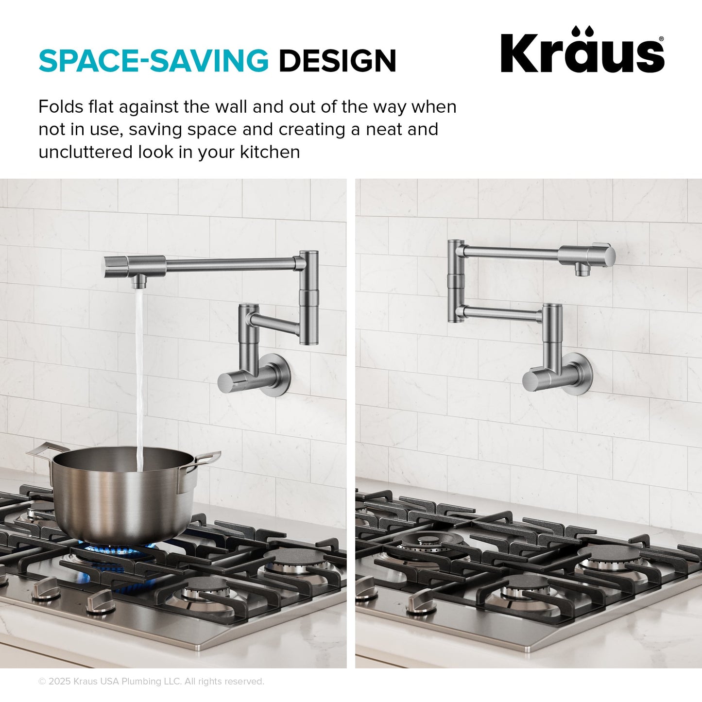 KRAUS Bolden Wall Mount Pot Filler in Antique Champagne Bronze - KPF-5003SFACB