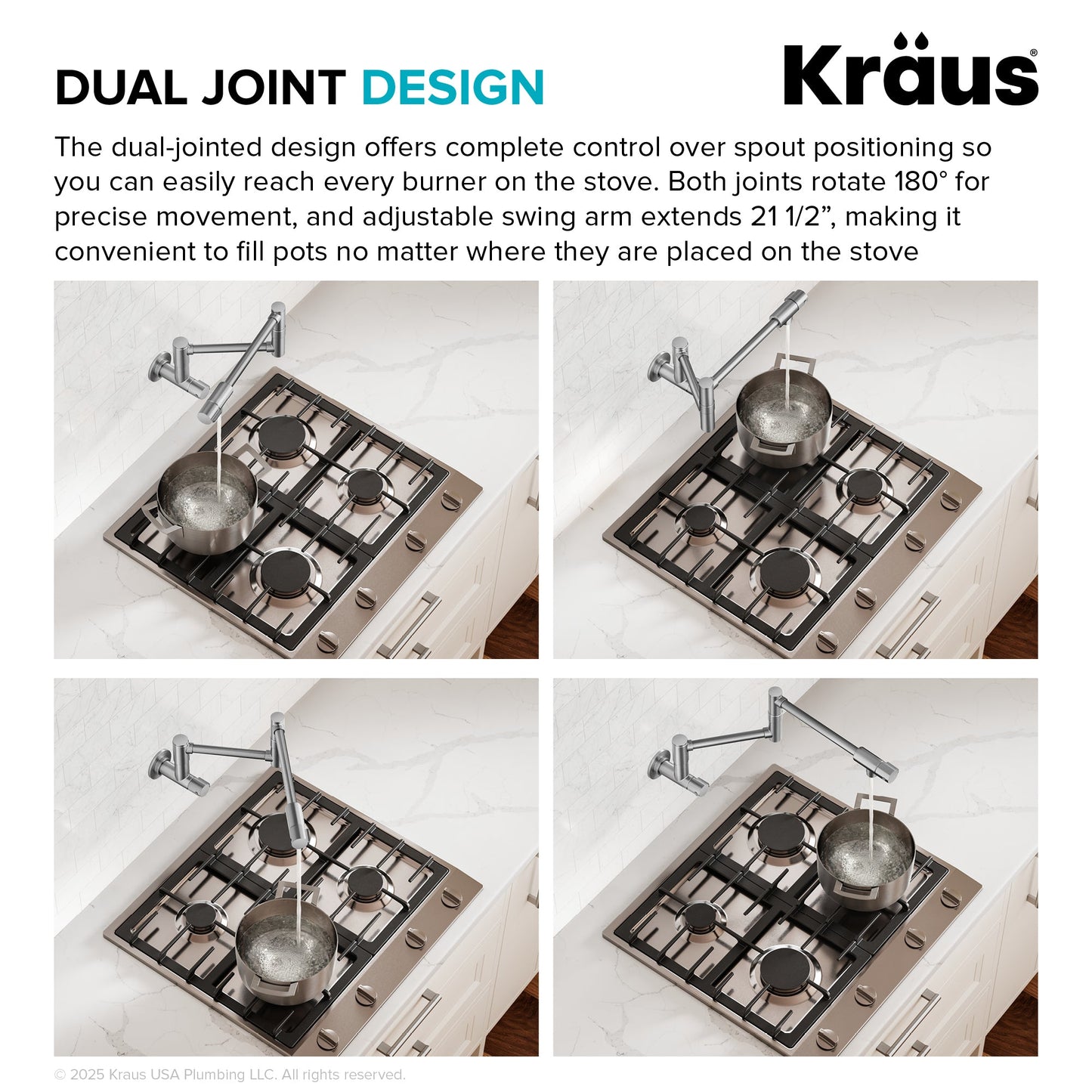 KRAUS Bolden Wall Mount Pot Filler in Antique Champagne Bronze - KPF-5003SFACB