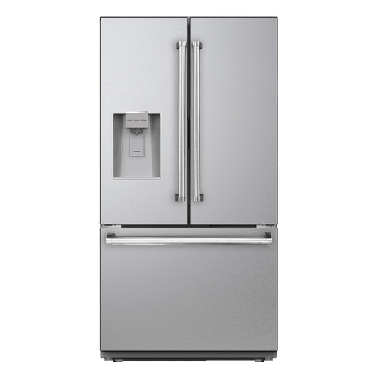 KUCHT 36" 28.9 cu. ft. French Door Standard Depth Refrigerator with Water/Ice Dispenser in Stainless Steel, -  KR900X