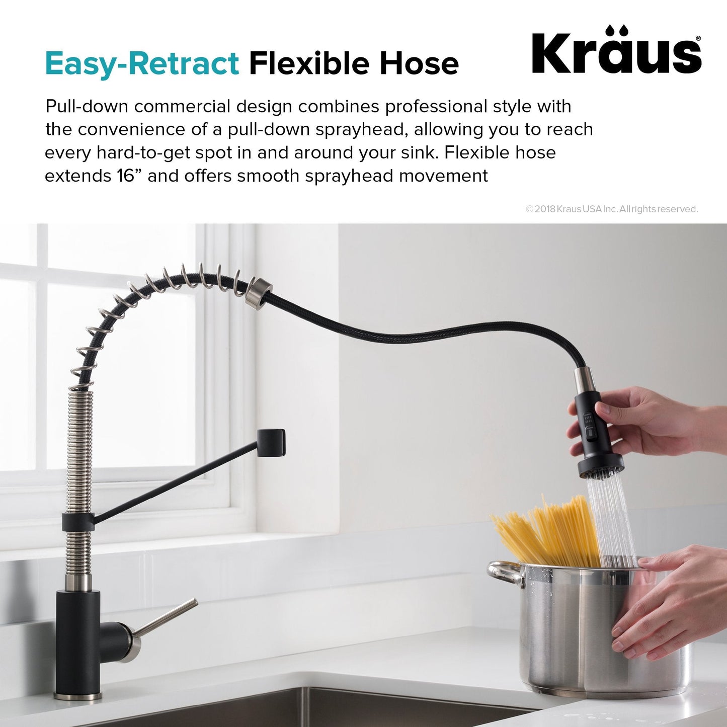 KRAUS 23" Stainless Steel Kitchen Sink and Kitchen Faucet - KHU101-23-1610-53CH