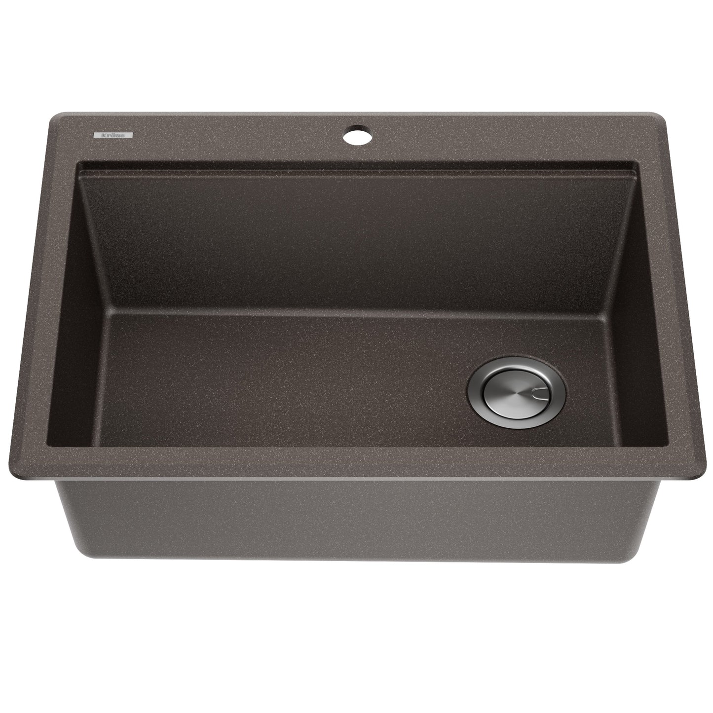 KRAUS 28” Drop-In Granite Composite Workstation Kitchen Sink in Metallic Brown - KGTW12-28MBR