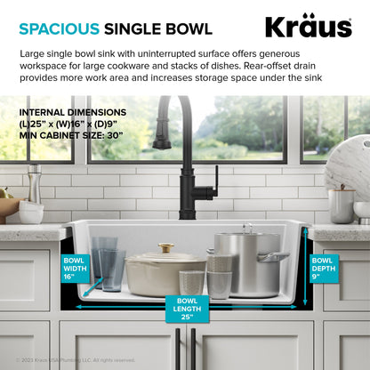 KRAUS 28” Drop-In Granite Composite Workstation Kitchen Sink in Metallic Brown - KGTW12-28MBR