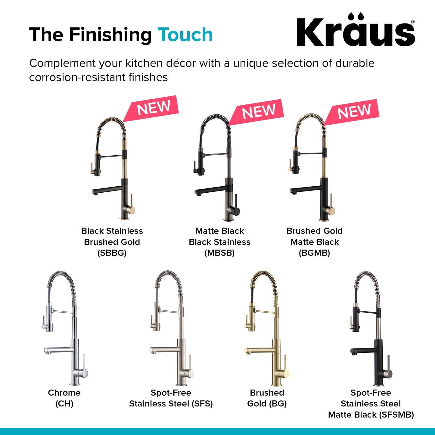 KRAUS Artec Pro 2-Function Commercial Style Pre-Rinse Kitchen Faucet in Black Stainless/Brushed Gold - KPF-1603SBBG
