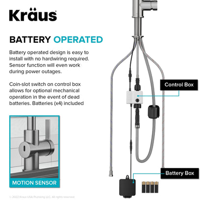 KRAUS Britt Touchless Pull-Down Single Handle Faucet in Matte Black