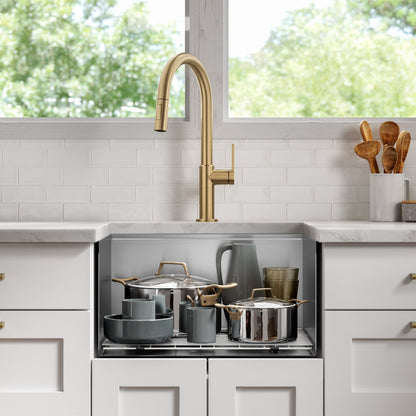 KRAUS Kore 21" Undermount Workstation 16 Gauge Stainless Steel Single Bowl Kitchen Sink with Accessories - KWU111-21