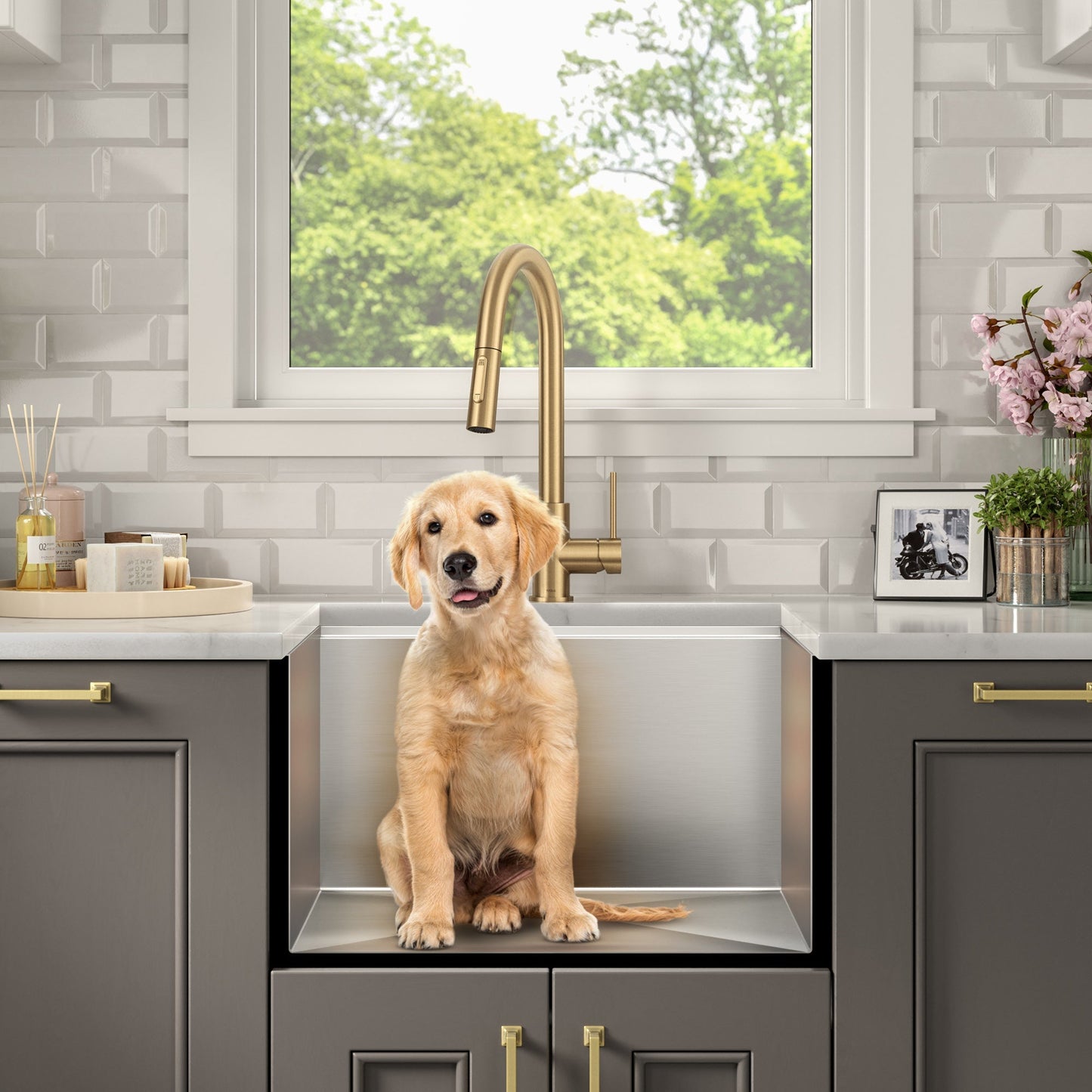 KRAUS Kore 23" Undermount Workstation 16 Gauge Laundry Utility Sink with Accessories - KWU100-23L