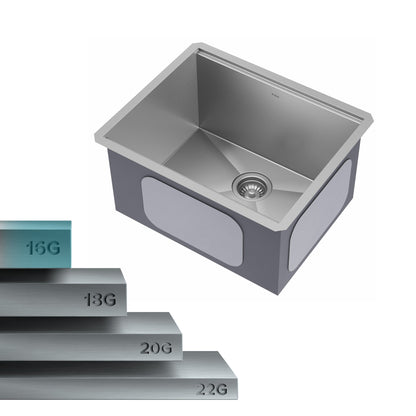 KRAUS Kore 23" Undermount Workstation 16 Gauge Laundry Utility Sink with Accessories - KWU100-23L