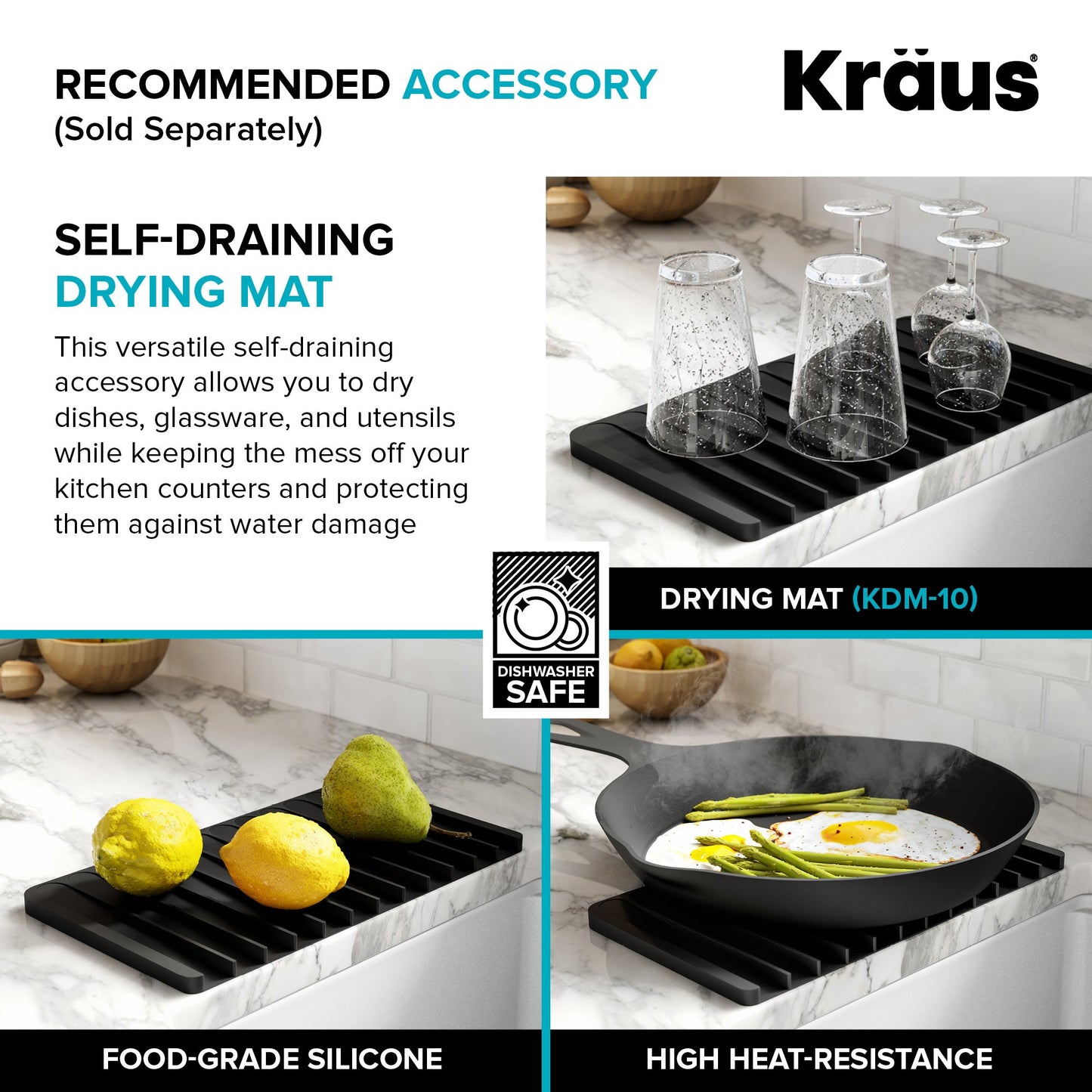 KRAUS Kore 27" Apron Front Workstation 16 Gauge Stainless Steel Kitchen Sink - KWF210-27