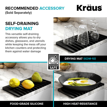 KRAUS Kore 27" Apron Front Workstation 16 Gauge Stainless Steel Kitchen Sink - KWF210-27