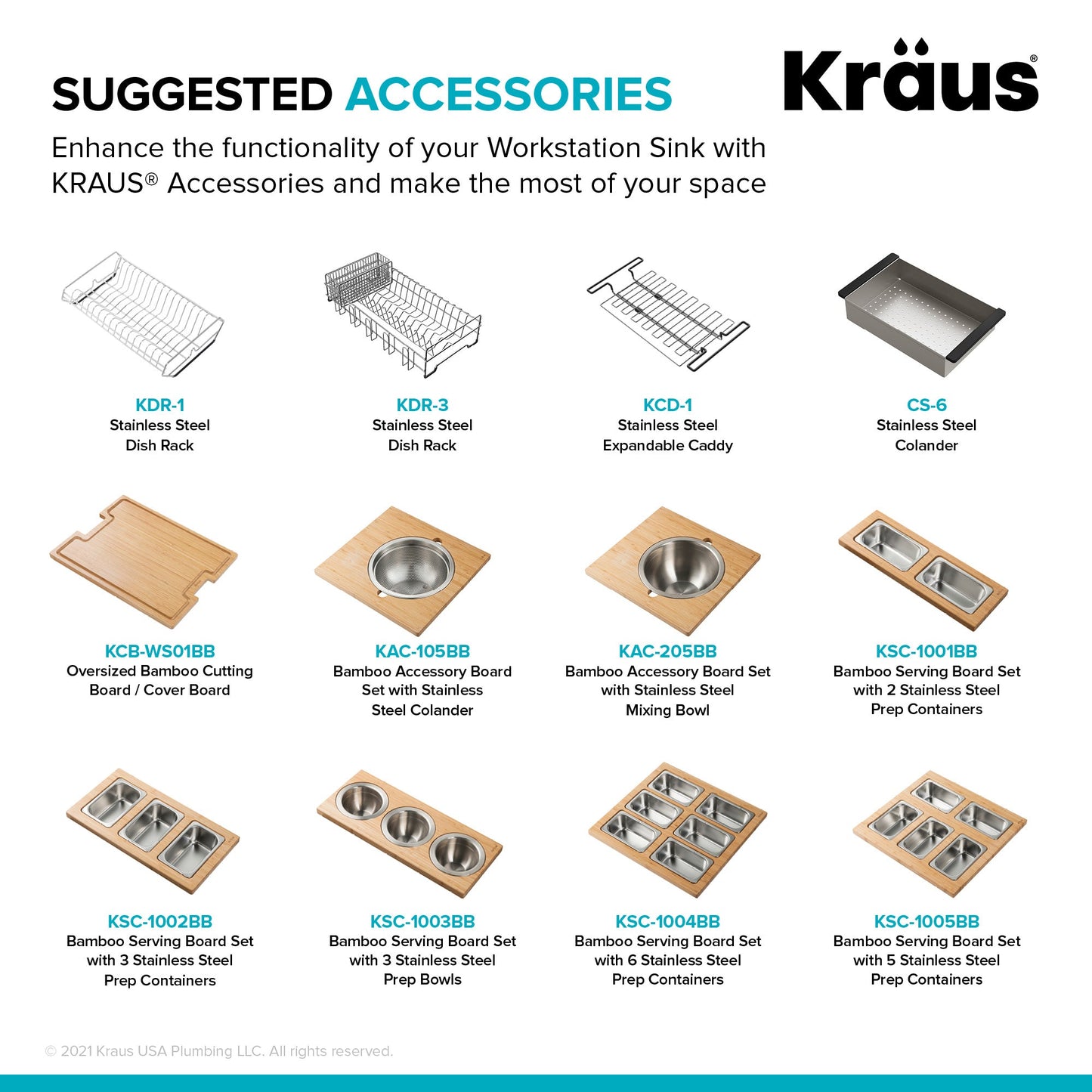 KRAUS Kore 27" Apron Front Workstation 16 Gauge Stainless Steel Kitchen Sink in PVD Gunmetal Finish - KWF210-27-PGM