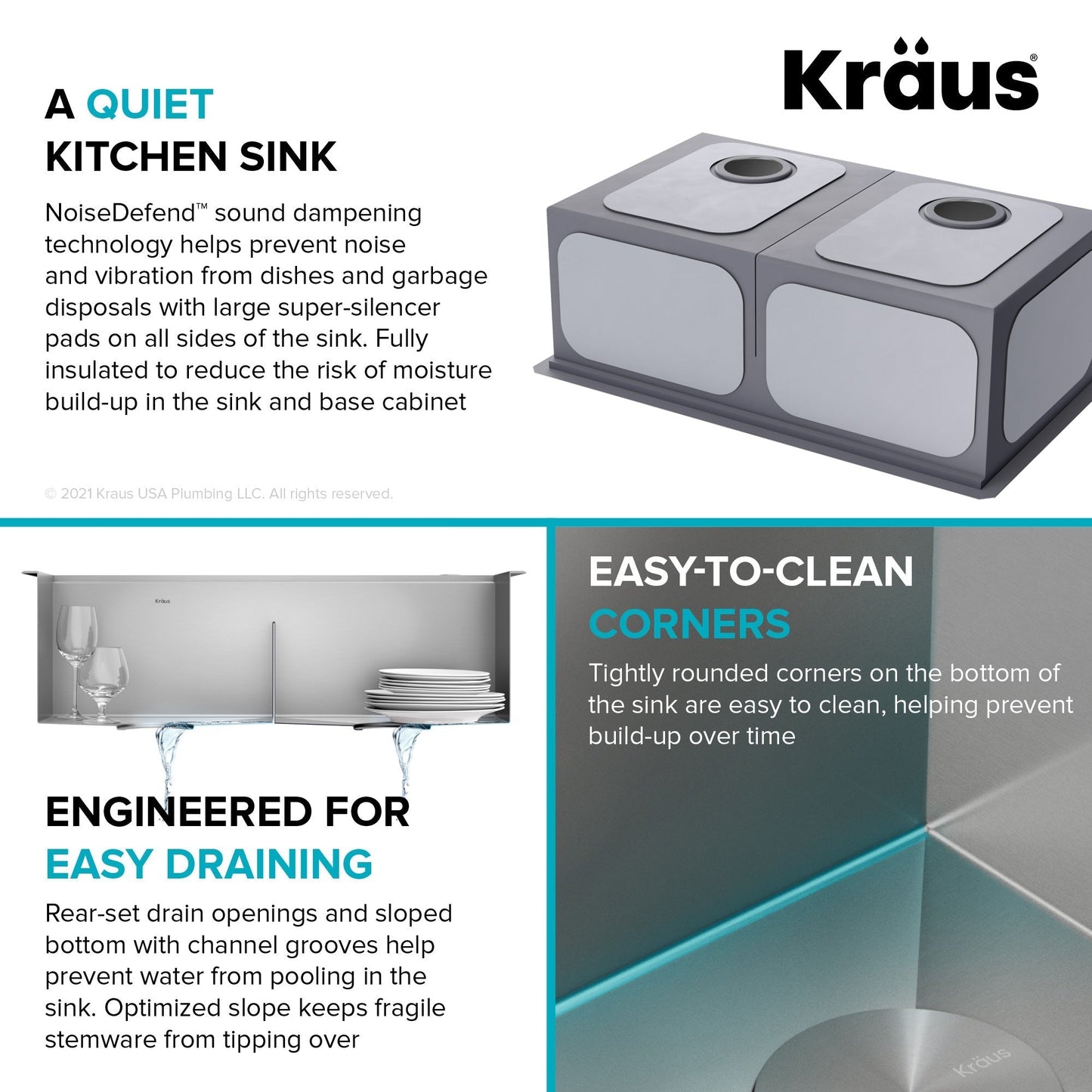 KRAUS Kore 30" Double Bowl Drop-In Workstation 16 Gauge Stainless Steel Kitchen Sink with Accessories - KWT302-30
